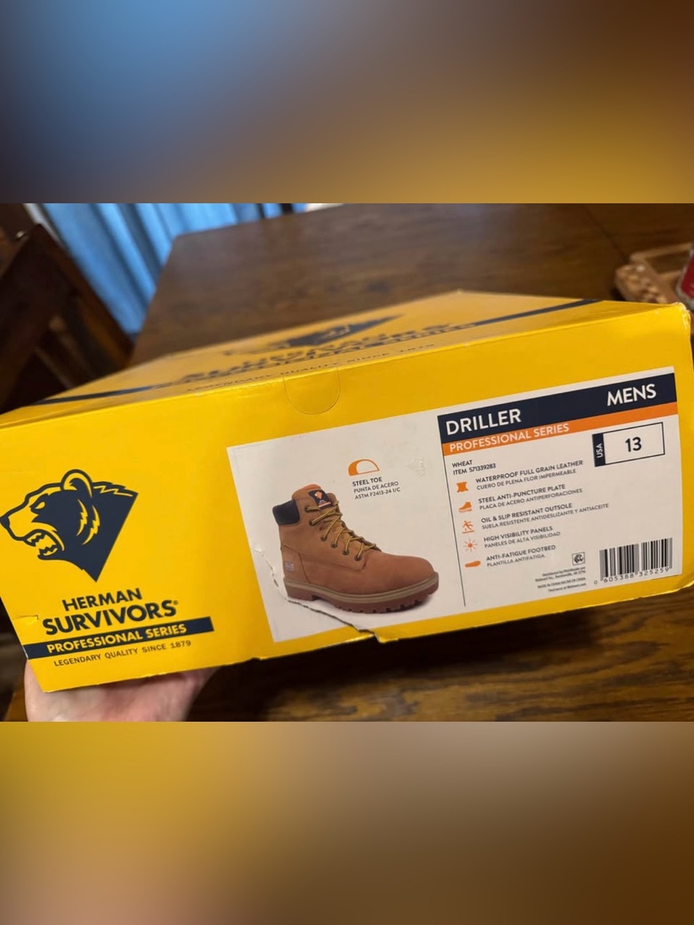 Herman Survivors Driller Men's Wheat Work Boot - Size 13